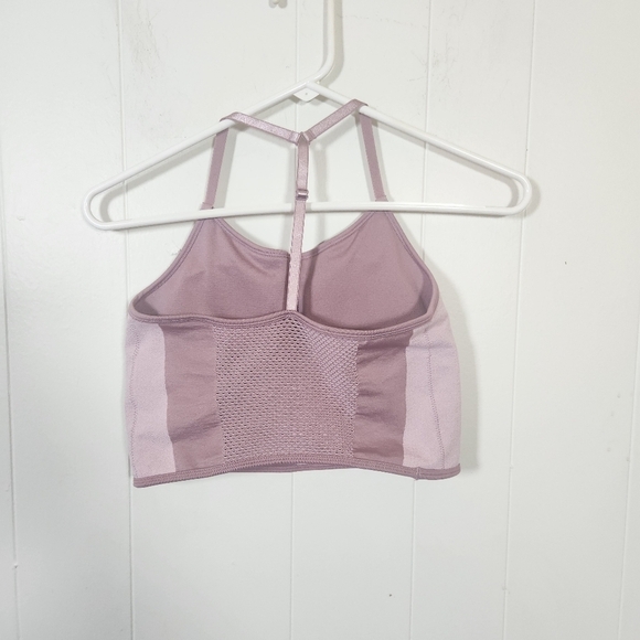 Fabletics × Demi Lovato Courtney Midi Bra Size Medium Pink Racerback - Picture 3 of 14
